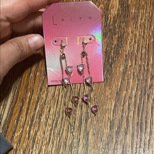 Leith Purple and Gold Chain Earrings